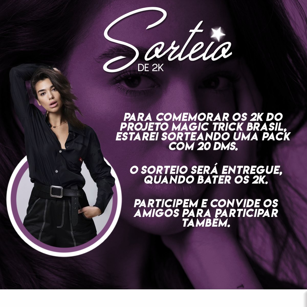 magictrickbr's tweet photo. 🔮✨SORTEIO DE 2K DO MAGIC TRICK BRASIL 🔮✨

➡️Leia atentamente e cumpra todas as regras para valer sua participação.
➡️Qualquer dúvida chame na dm.

Boa sorte!💜💜💜💜💜 https://t.co/zloRjjqyWr