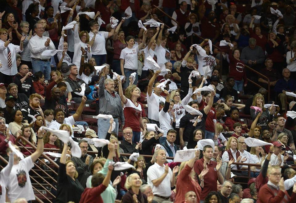 hajones33's tweet photo. Hey #GamecockNation who else is pumped for the @GamecockWBB game tomorrow? I know @dawnstaley is expecting us to fill the arena and be LOUD! Let’s Go Gamecocks! @debbieantonelli @JudiGatson @SpursFeathers @GamecocksOnline #WeAreReady #WeAreCocky #WeAreTheBestFans https://t.co/KJpMZB6xkW