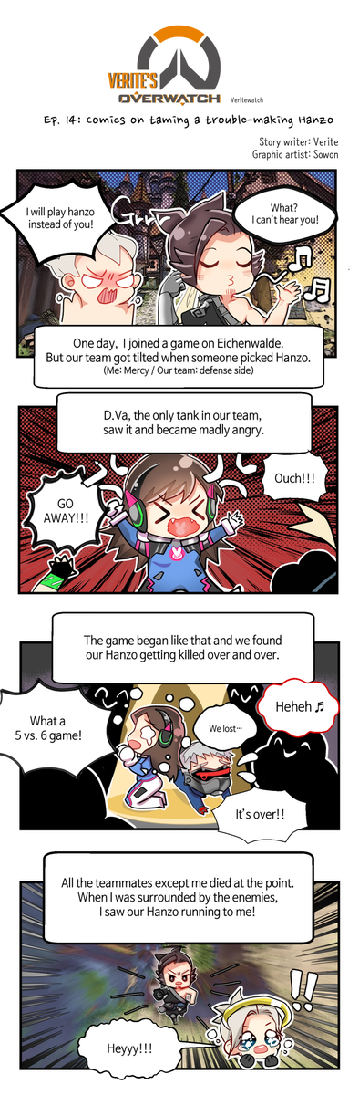 veritedebuisson's tweet photo. Veritewatch Ep. 14: Comics on taming a trouble-making Hanzo
Do you also enjoy Happy-watch from time to time? :D
#Veritewatch #Overwatch #Hanzo #Junkrat #Dva #Mercy #Soldier https://t.co/Lz7vRajENc
