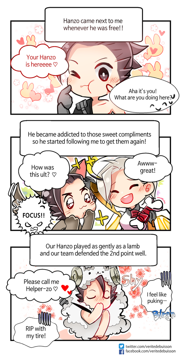 veritedebuisson's tweet photo. Veritewatch Ep. 14: Comics on taming a trouble-making Hanzo
Do you also enjoy Happy-watch from time to time? :D
#Veritewatch #Overwatch #Hanzo #Junkrat #Dva #Mercy #Soldier https://t.co/Lz7vRajENc