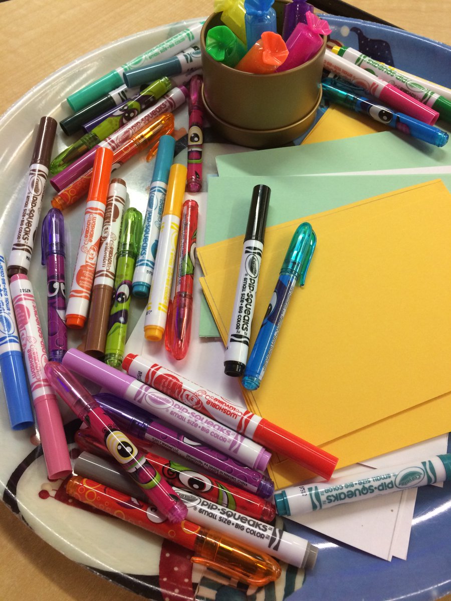 TheMindfulECE's tweet photo. Quiet time-make some mini pictures: mini marks, gel pens and candy shaped highlighters #hyggechildcare https://t.co/GIszYwDrGA