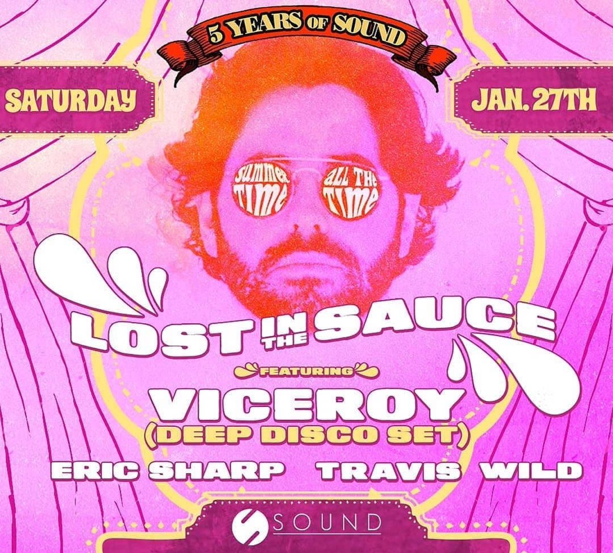 littleassembly's tweet photo. T O N I G H T. @viceroy returns for our #5YearsofSound on Saturday, January 27th for a Deep Disco Set along with @EricSharp and @traviswild.
#soundnightclub #losangeles #housemusic #disco #deepdisco #deephouse #lostinthesauce #viceroy #dj #producer #hollywood #anniversary https://t.co/lm8alxg2rW