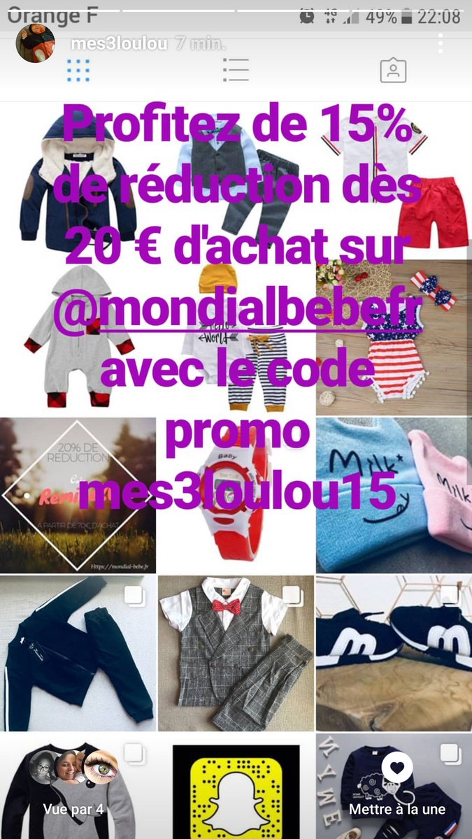 perlesetcie's tweet photo. Code promo sur mondial bébé 
15 % de réduction dès 20 € d'achat avec le code promo mes3loulou 
https://t.co/oVslTvHket
#codepromo #lookdebebe #mondialbebe https://t.co/mv4YyeQonE