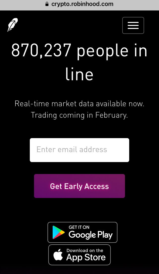 crypto_lian's tweet photo. More than 870.000 people waiting to pump $$$ into the Crypto Market in February when RobinHood opens its gates. Bullish months ahead. Most coins wont be that cheap ever again!
#cryptocurreny #bitcoin #trx #crypto #Ethereum #Robinhood #Coinbase #HODLgang #btc #altcoinbuzz #cryptos https://t.co/wENwIWlAoj