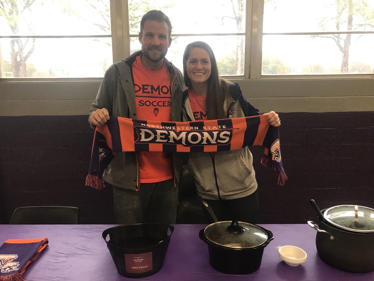 NSUDemonsSOC's tweet photo. Had a blast at #PackPrather selling our scarfs and tasting chili๐ถ #demoNSUnited https://t.co/xTyPdjr8Bm