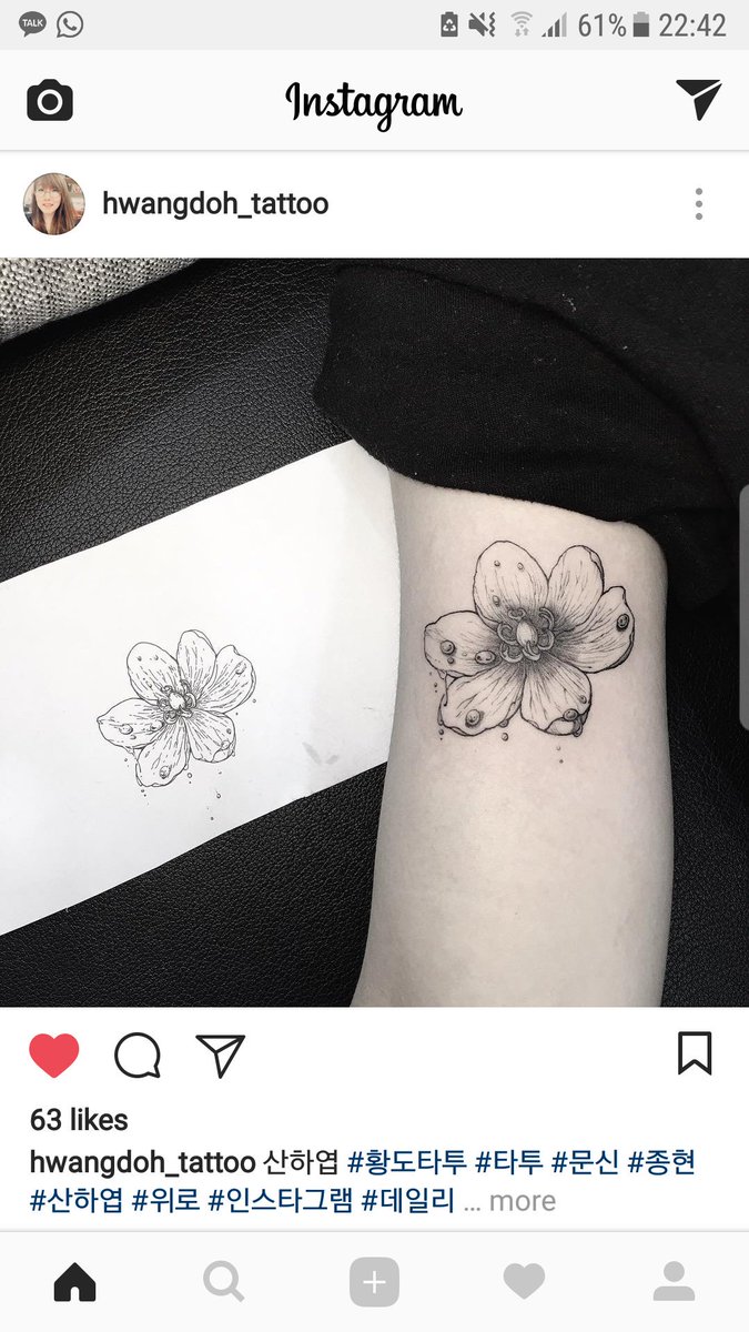 Skull Flower  Tattoo Abyss Montreal