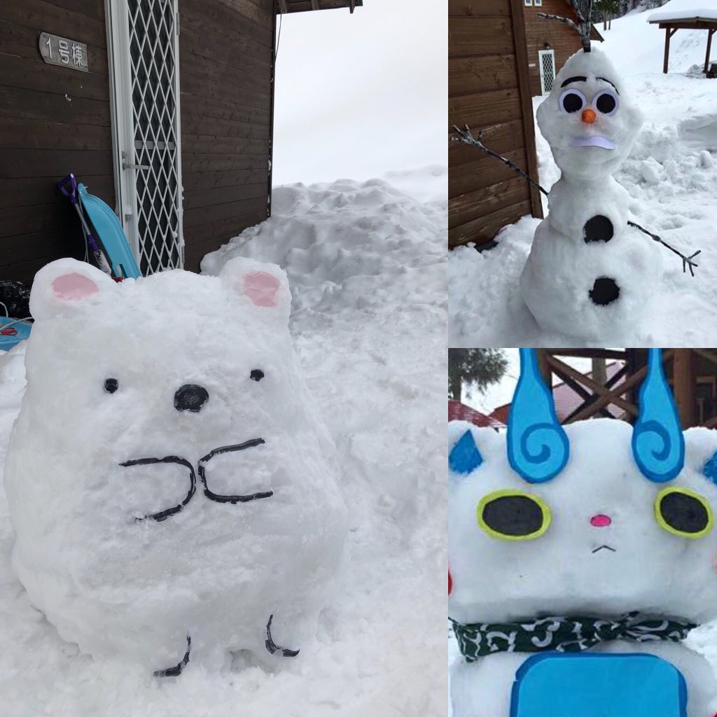 キャラ雪だるま キャラ雪だるま