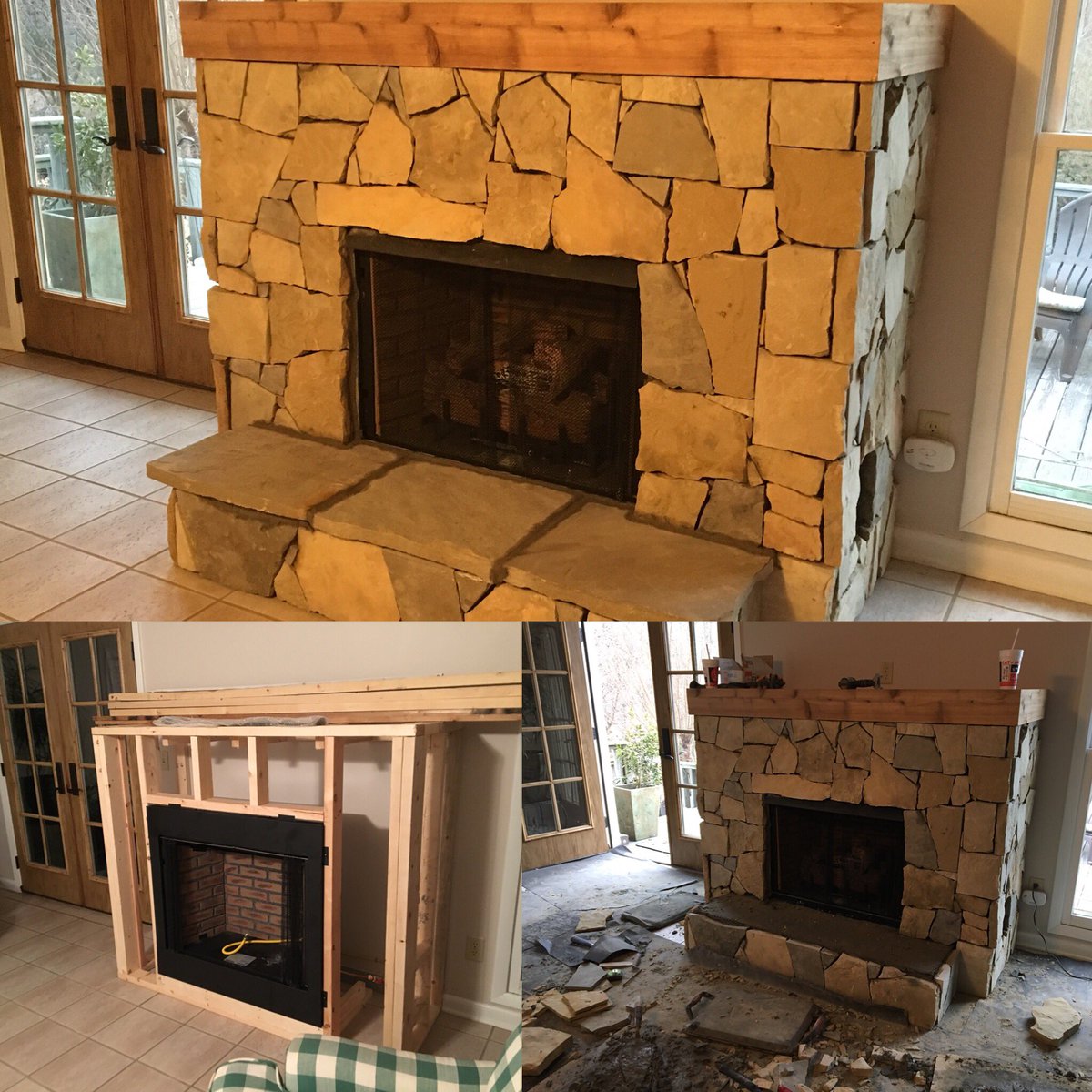 SusanBSellers's tweet photo. Looking forward to many nights around the fire with family. #beforeduring&after #justbeautiful #thankyoutothestonebrothers https://t.co/6PlLrmCaIR