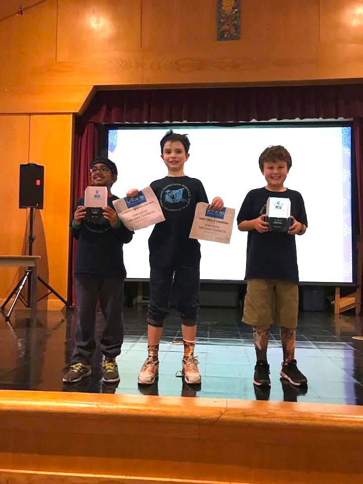 RisaElder's tweet photo. So proud of our Tigerbots! They all did an amazing job today &amp; showed such improvement! Congratulations to team C for winning the Skills Challenge Award &amp; Elementary Excellence Award.  They are headed to State!! @TaraOaks_ES @cville_schools @CSSupt https://t.co/MszbMmpyJ8