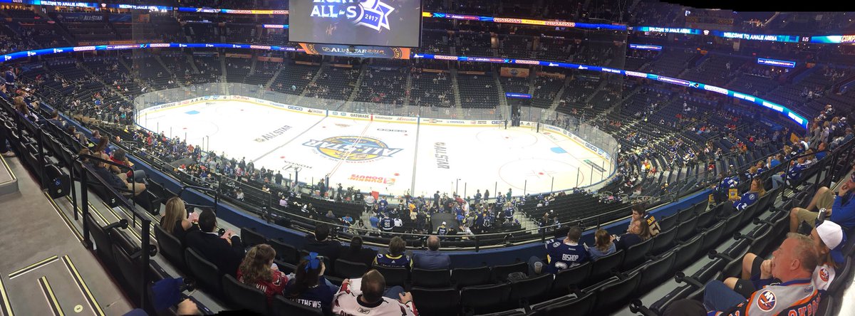 PirateNation22's tweet photo. Pano shot from our seats #NHLAllStarWeekend #NHLSkillCompetition #Pens https://t.co/as6GSqBuiK