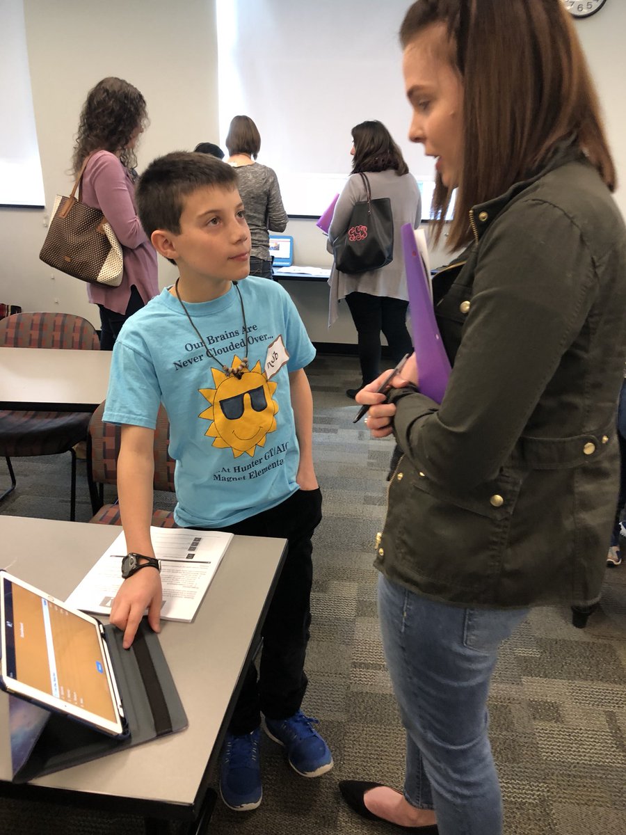 wooten76's tweet photo. Fifth grade students at Hunter GT/AIG Magnet Elementary presented the Technology Showcase at the NC Association of Elementary Educators District 3 conference at Meredith College. We are so proud of their leadership skills with technology! #ncaee, @HunterPrincipal https://t.co/QKBjbQpeMv