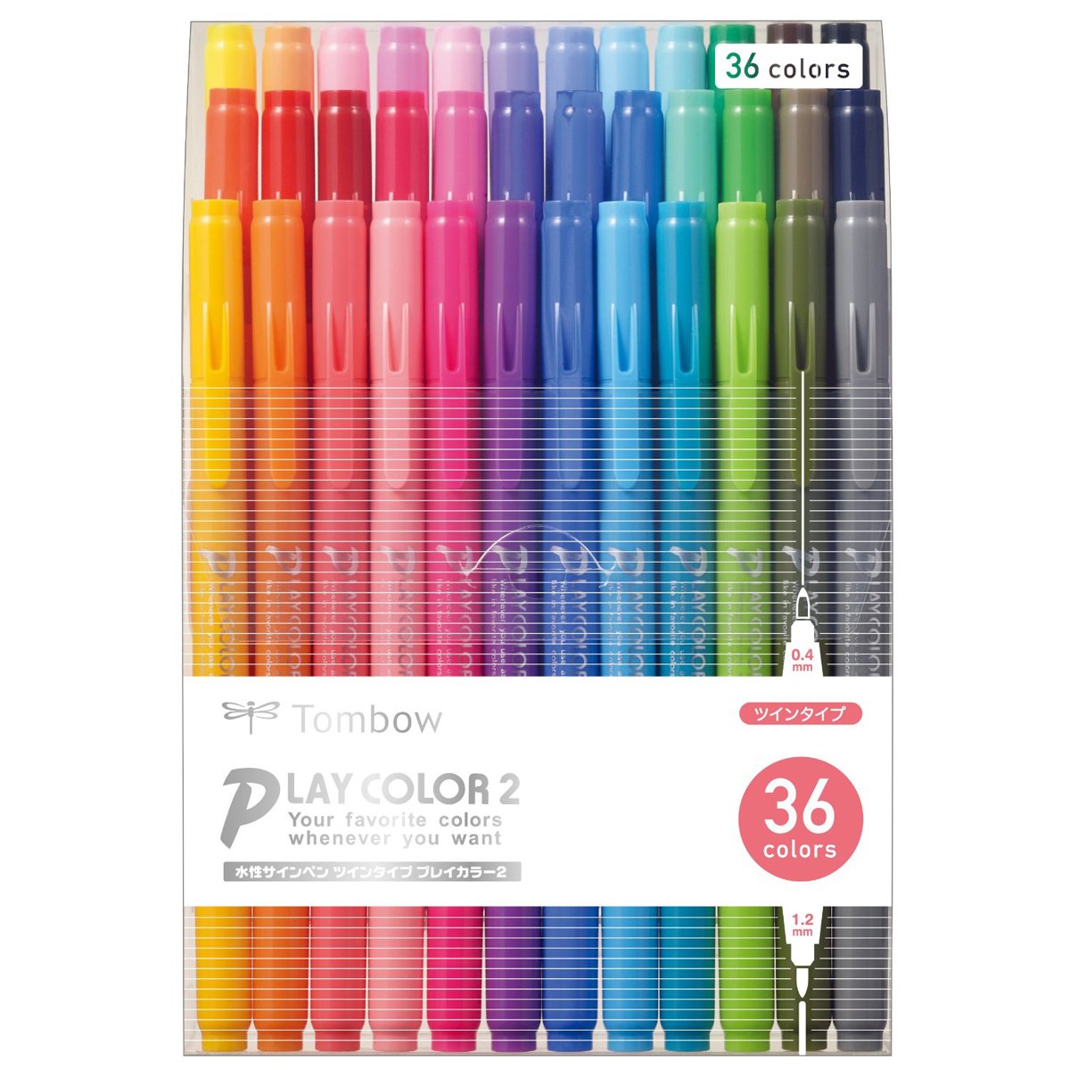 Tombow Play Color 2 Double-Sided Marker - 36 Color Set