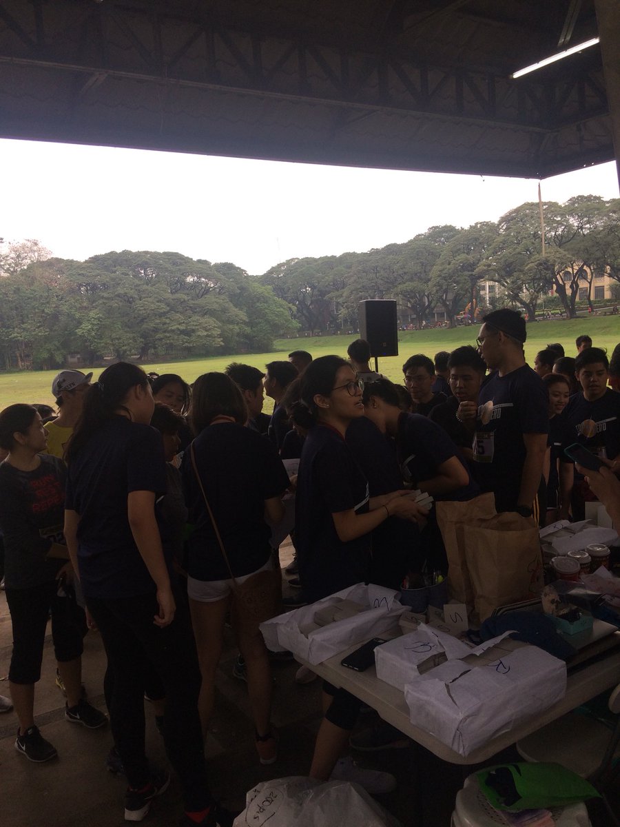 Claiming and distribution of medals are now happening here at the registration booth at the grandstand.