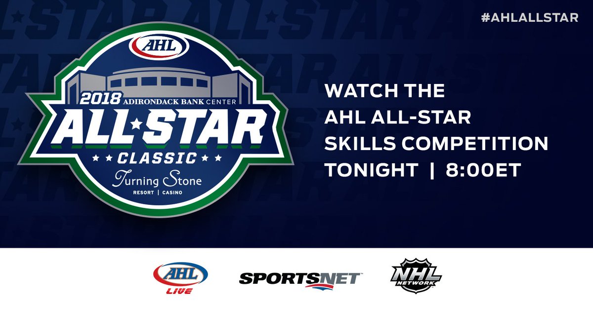 #AHLAllStar Skills Competition is TONIGHT at 8 pm ET! Make sure to tune in on @NHLNetwork or <a href="/Sportsnet/">Sportsnet</a> or follow along for free on AHL Live.