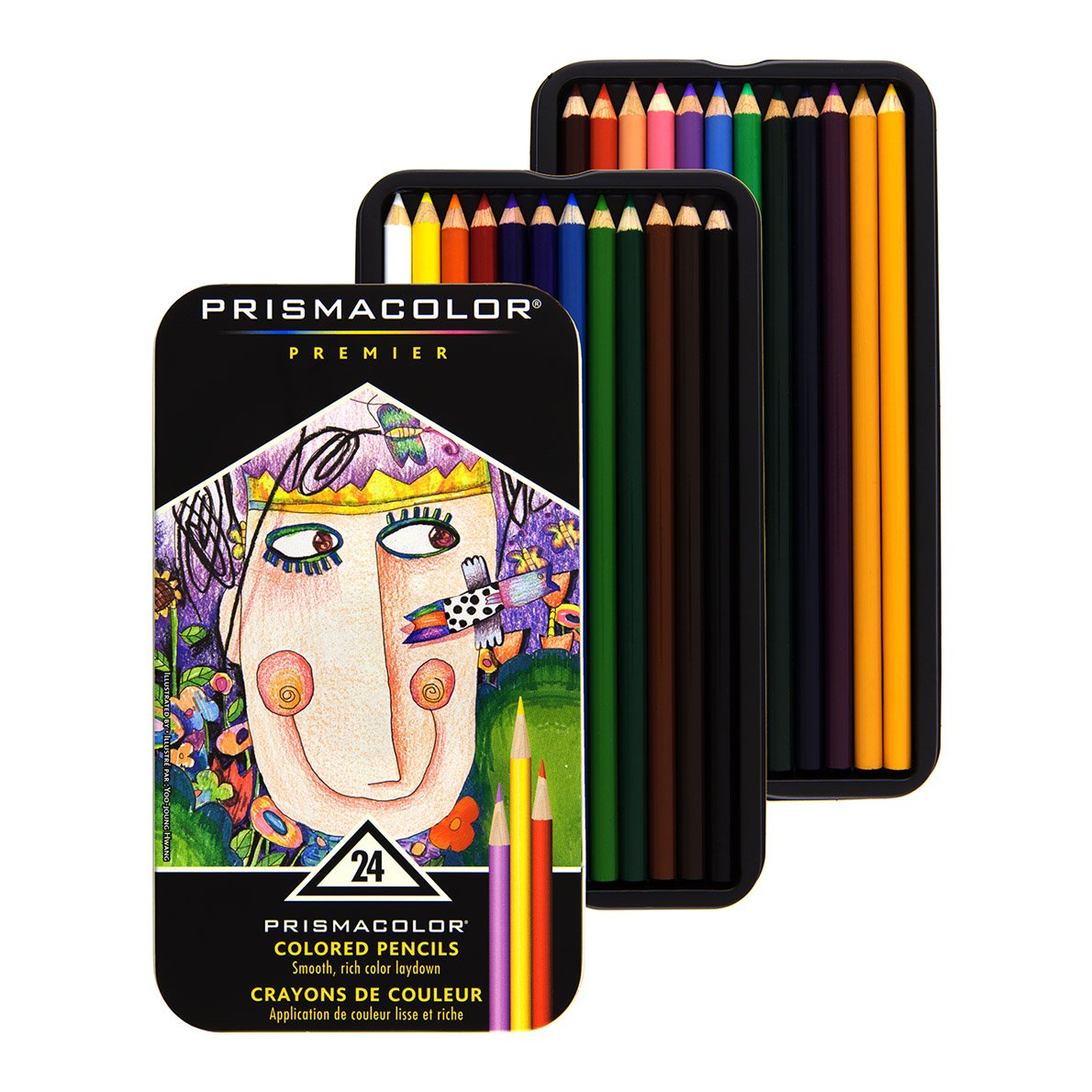 - Prismacolor Premier Soft Core Colored Pencil, Set of 24 Assorted Colors- Hers Coloring Book by Suwa