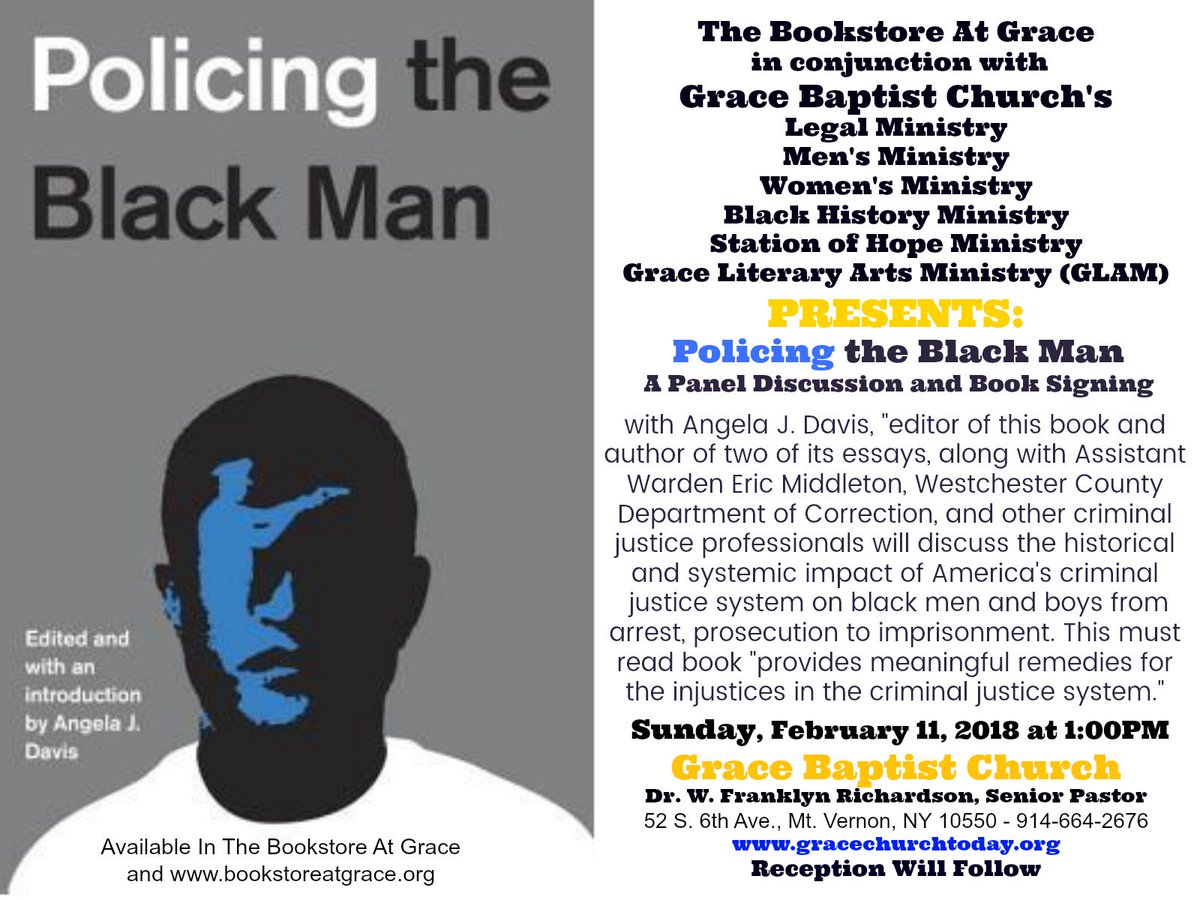 Please join the Station of Hope Prison Ministry at a citywide panel discussion with Angela J. Davis, co-author of Policing the Black Man on February 11th!