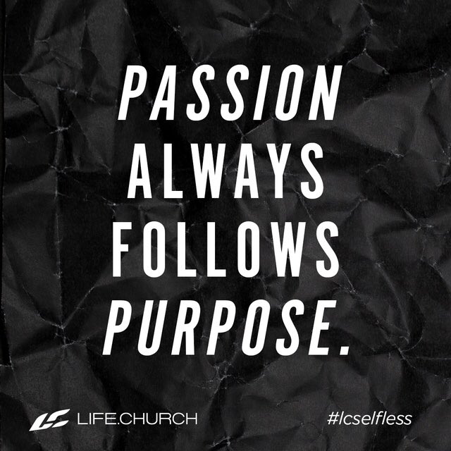 _stevenroberts's tweet photo. Passion always follows purpose. #lcselfless https://t.co/PjlEinetnB