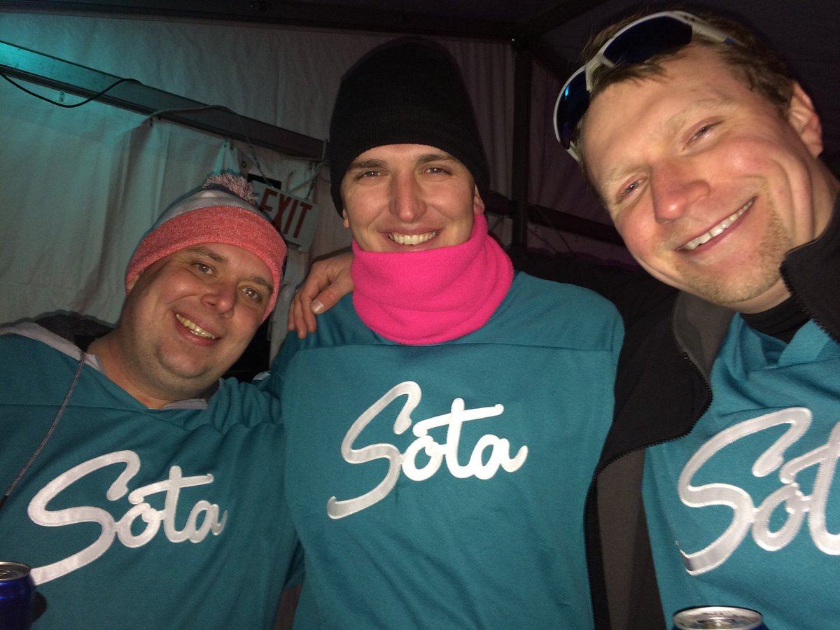 Team Sota Clothing having a great time at the <a href="/USPondHockey/">U.S. Pond Hockey Championships</a> on Nokomis. Thanks <a href="/sota_clothing/">sota clothing</a>!