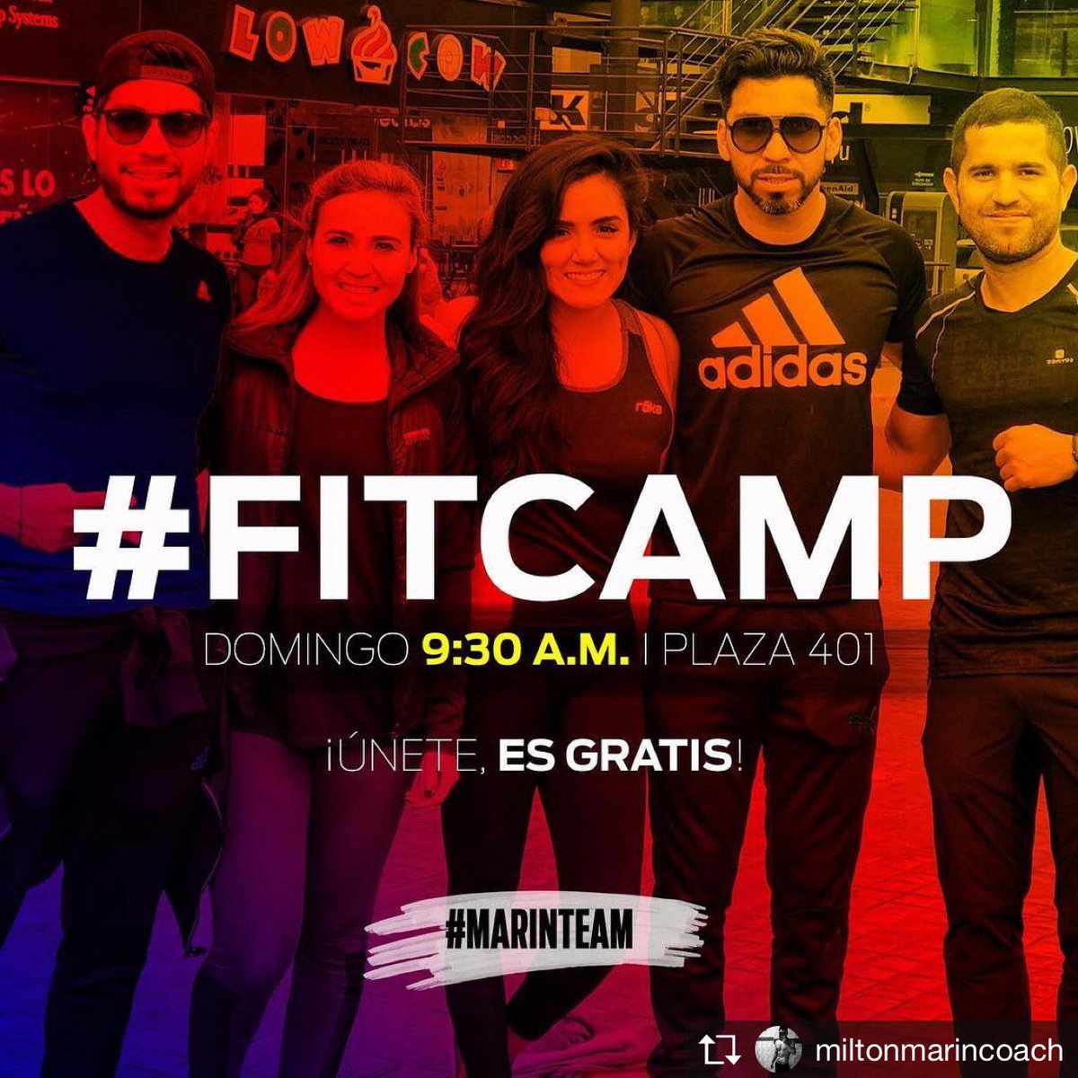 miltonmarin_'s tweet photo. ¡LOS ESPERAMOS!
📅 DOMINGO
⏰ 9:30 AM
📍 PLAZA 401
Ejercitarse no tiene precio, todos son bienvenidos .....
Invierte en tu salud!!!
#fitcamp #MARINTEAM https://t.co/UwY4PT4pn9
