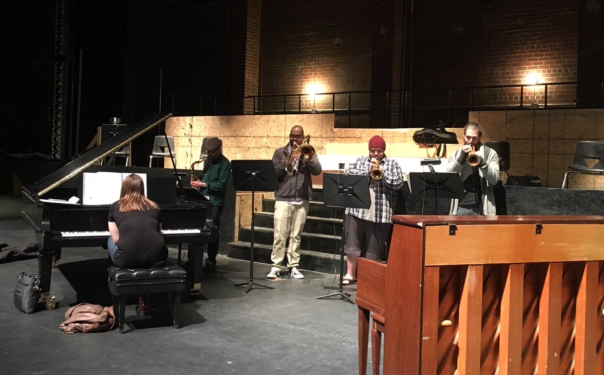 Senior Kate Kowalski will be jamming with Apple Butter Soul for Copacabana. Rehearsing with the horn section on her birthday! #happybirthdayKateK