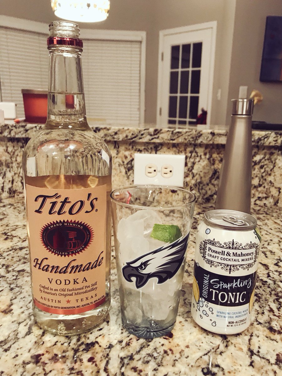 About to be #SuperBowl week! #FlyEaglesFly #CraftYourCocktail @powellmahoney @TitosVodka @Eagles