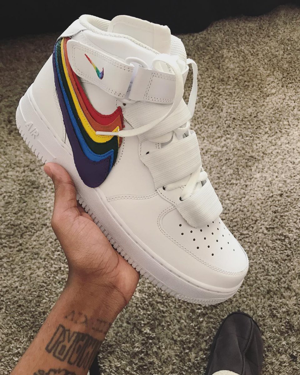 nike air force 1 rainbow swoosh