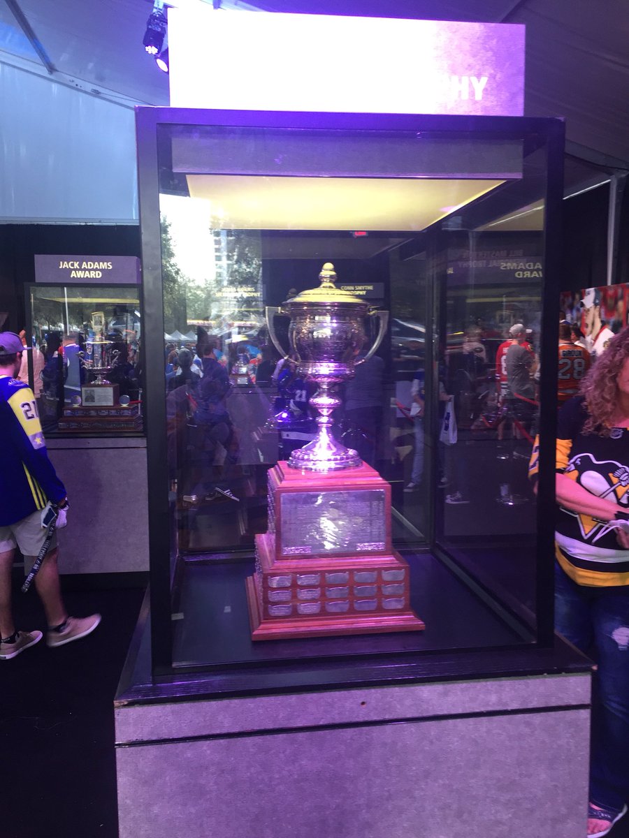 PirateNation22's tweet photo. Some more Amazing Trophies at #NHLSkillCompetition #NHLAllStar https://t.co/8AkCSTx3Rp