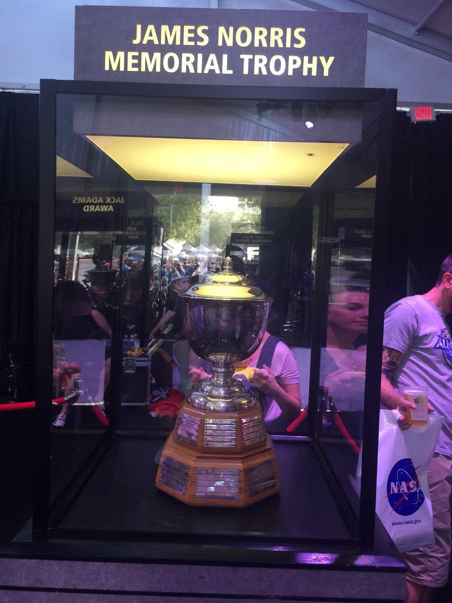 PirateNation22's tweet photo. Some more Amazing Trophies at #NHLSkillCompetition #NHLAllStar https://t.co/8AkCSTx3Rp