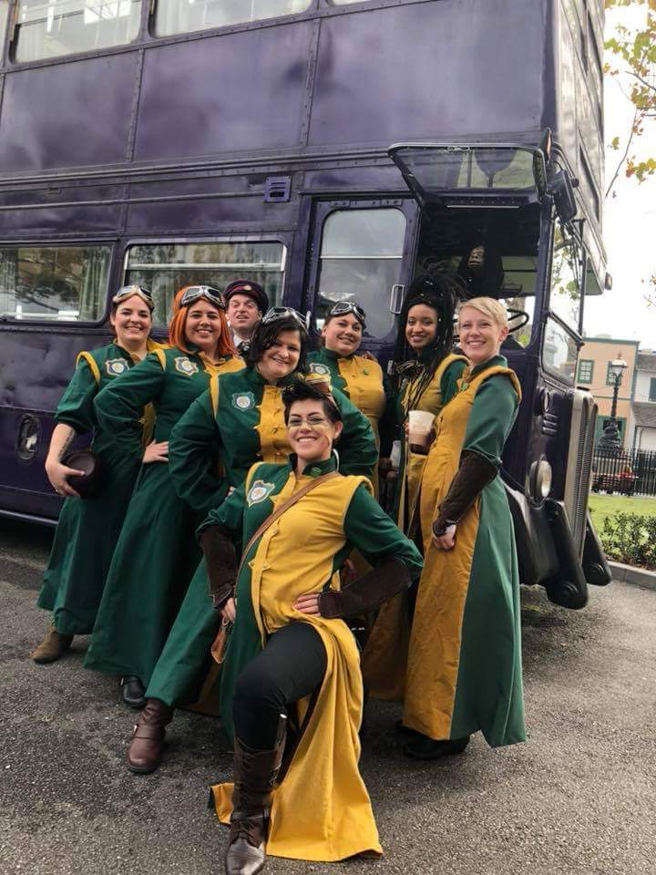ImUnoriginalSam's tweet photo. @jk_rowling We came across holyhead harpies at  #HPCelebration  and these girls blew my mind! https://t.co/JEljPuWJue