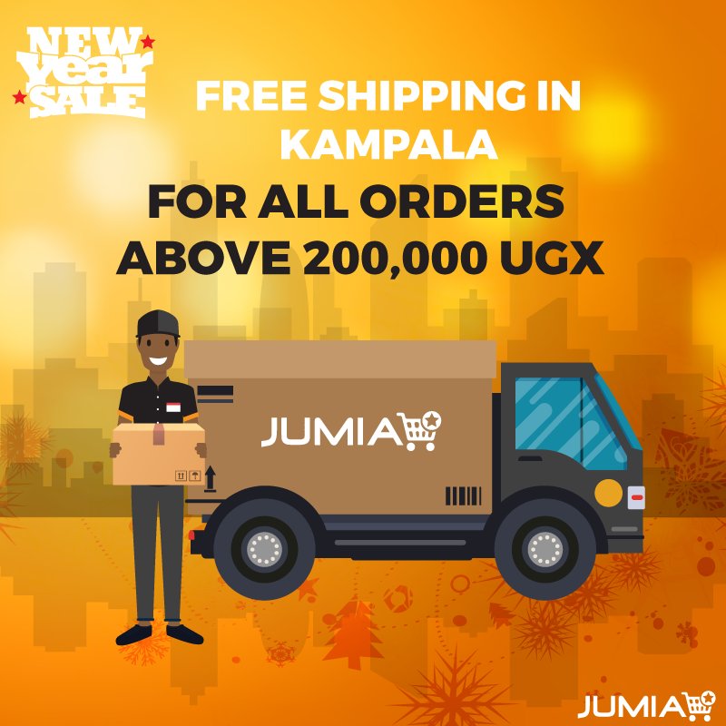 Shop now and enjoy FREE delivery in Kampala for orders above 200K - offer ends on 31st so be quick: bit.ly/2CKZbDp #JumiaNewYear