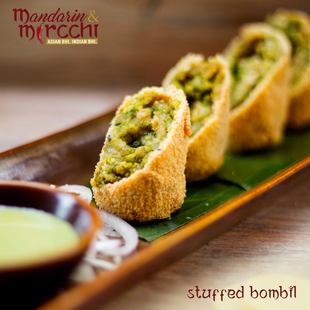 MandarinMircchi's tweet photo. Pro Tip: The super crispy Stuffed Bombil fry is a great way to start your meal! https://t.co/YcUfLAMZvh