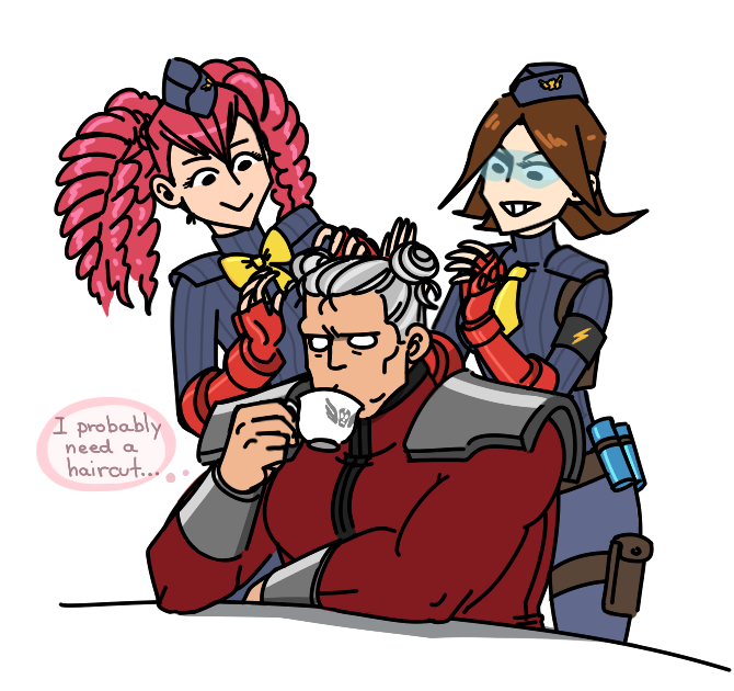 "<a href="/LitheFider/">Lithe-Fider</a>: you should draw Bison with hair buns... 😆"

well.