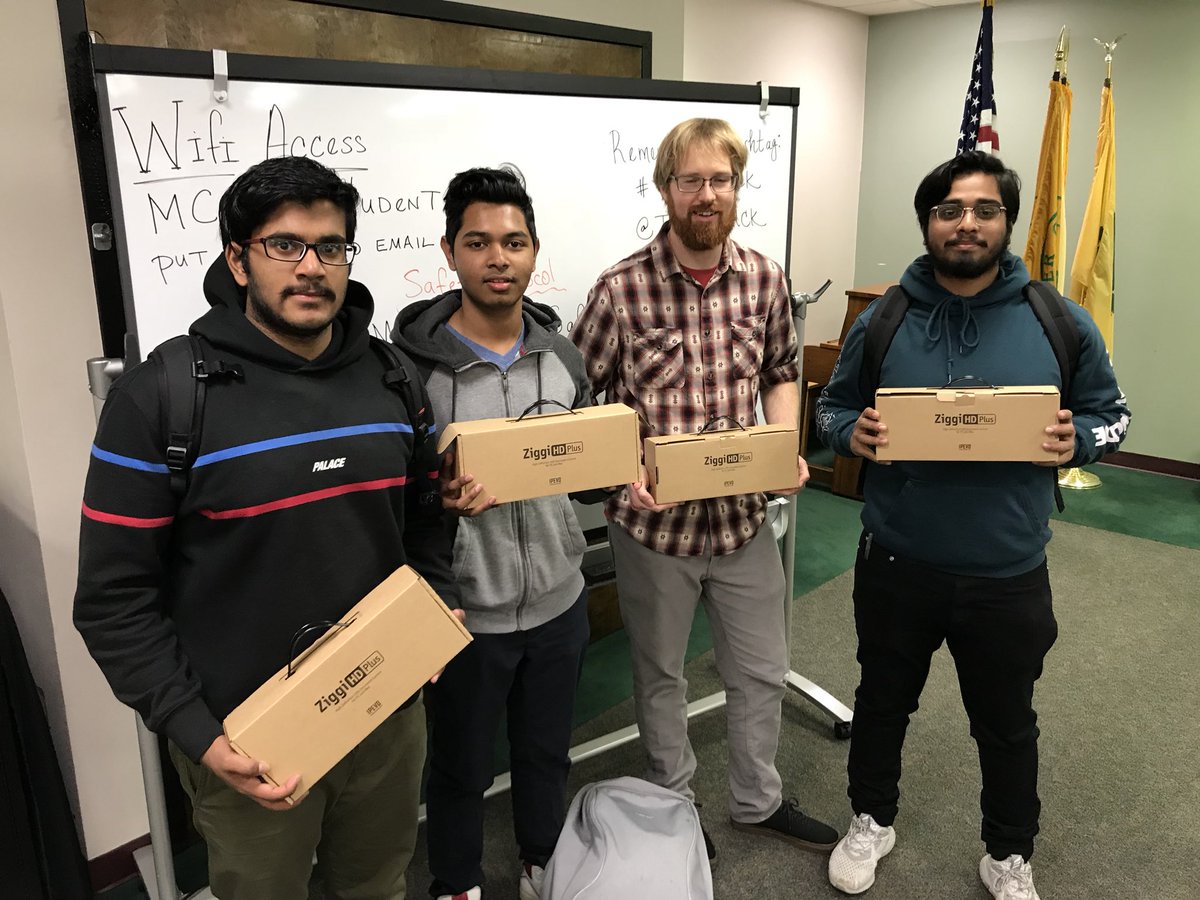 josuefalaise's tweet photo. Team Thunder takes 2nd place! Thanks to @ipevo they can now enjoy themselves with a Ziggi HD Document Cameron. Congratulations!!!#TMCCCHack https://t.co/6G8SjfqHzQ