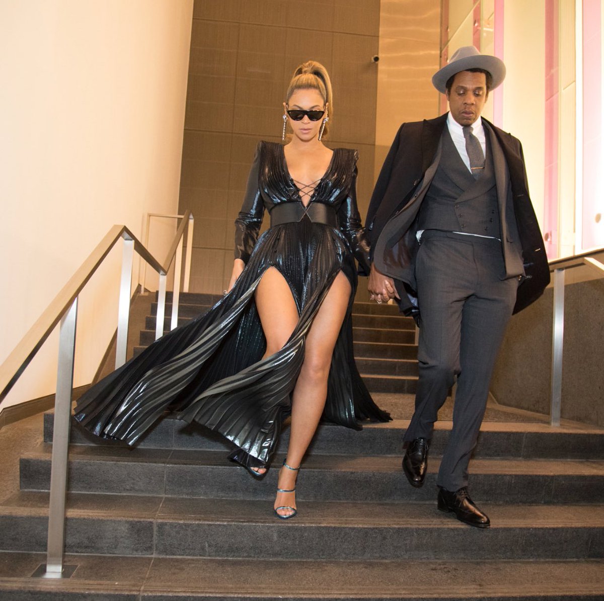 BeyLegion's tweet photo. Beyoncé &amp; JAY-Z 👑 #RocNationBrunch https://t.co/de8EGnQpZN