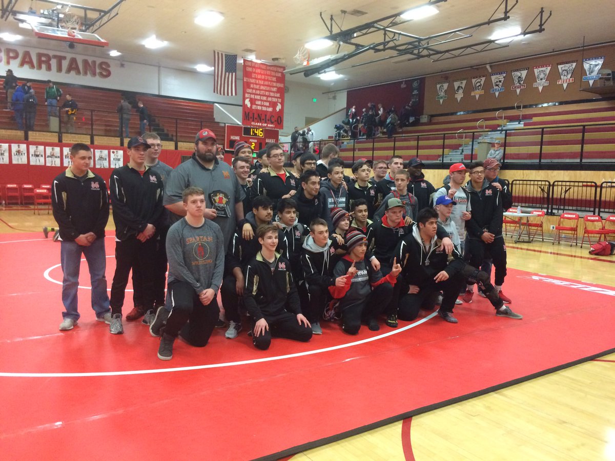 MrsKKidd's tweet photo. Minico Wrestling took home the Red Halverson trophy this weekend. Proud of this group of athletes! #SpartanStrong #sd331 https://t.co/54UPHqQlCD