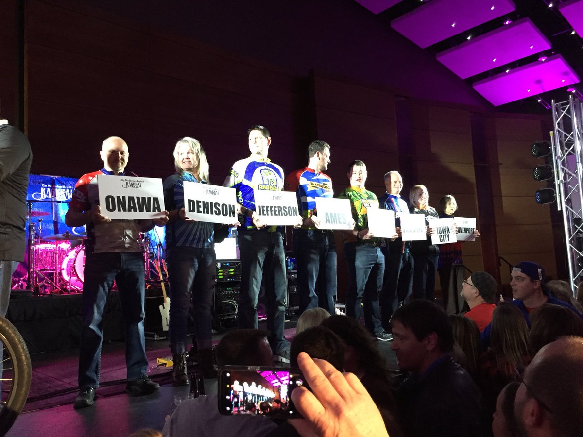 Onawa, Denison, Jefferson, Ames, Newton, Sigourney, Iowa City, Davenport!! #RAGBRAI XLVI