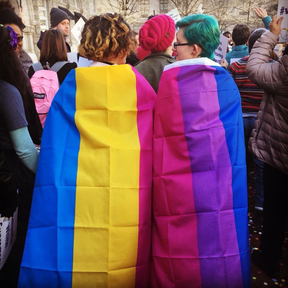 Shannigans132's tweet photo. Adore this photo shared by @BRC_Central #CreatingChange2018 

When the Bis and pans are united we are so much stronger  💙💛💖 💖💜💙 https://t.co/1PZjCIbhaT