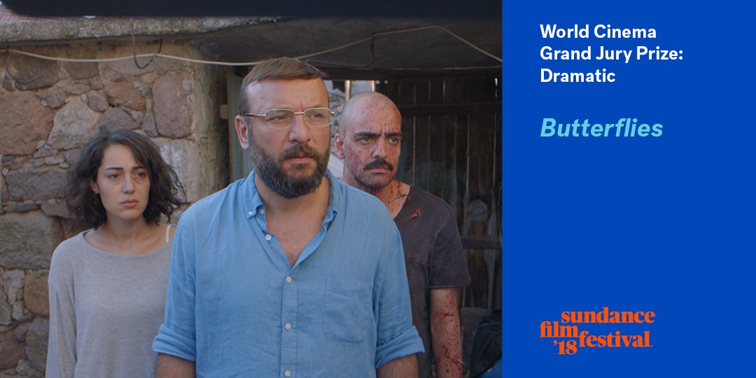 World Cinema Grand Jury Prize: Dramatic goes to BUTTERFLIES, directed by Tolga Karaçelik (<a href="/kelebeklerfilmi/">Kelebekler Filmi</a>). #sundance