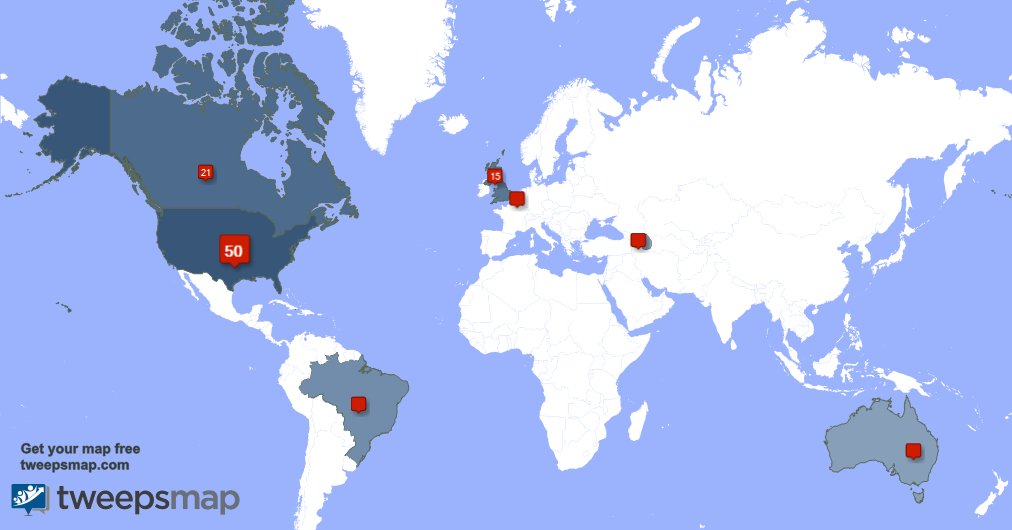 HUTCOLLECTIONZ's tweet photo. My followers live in USA (50%), Canada(21%)... Get your map: https://t.co/Sb0XxSkQJS https://t.co/tixVmuNJbv