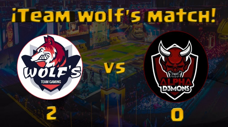 teamwolfscr's tweet photo. Vamos equipooooo!!! Ganamos 2-0 contra @ALPHAD3MONSCR !!!GG Pasamos a semifinales!!!
#Somoswolfs @JCCESSAM @Juan_Ruiz2001 @LuisRomeroE21 @GamesGabo @LigaClashRoyale @AEHC1113 https://t.co/OFsmbB9GQa