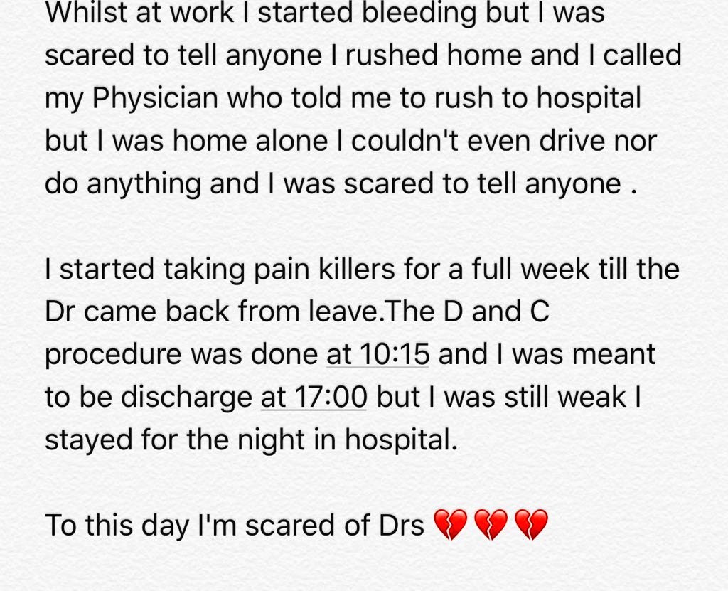 sindivanzyl's tweet photo. #DMToTL #Oratane #Pregnancy #UnethicalDoctor  - I'll be reporting the ObGyn who refused to see the patient to the HPCSA. The LEAST that we are expected to do is refer the patient seeking a TOP Termination Of Pregnancy to another practitioner. This is unacceptable 💔💔💔 https://t.co/nPAryG0wjo