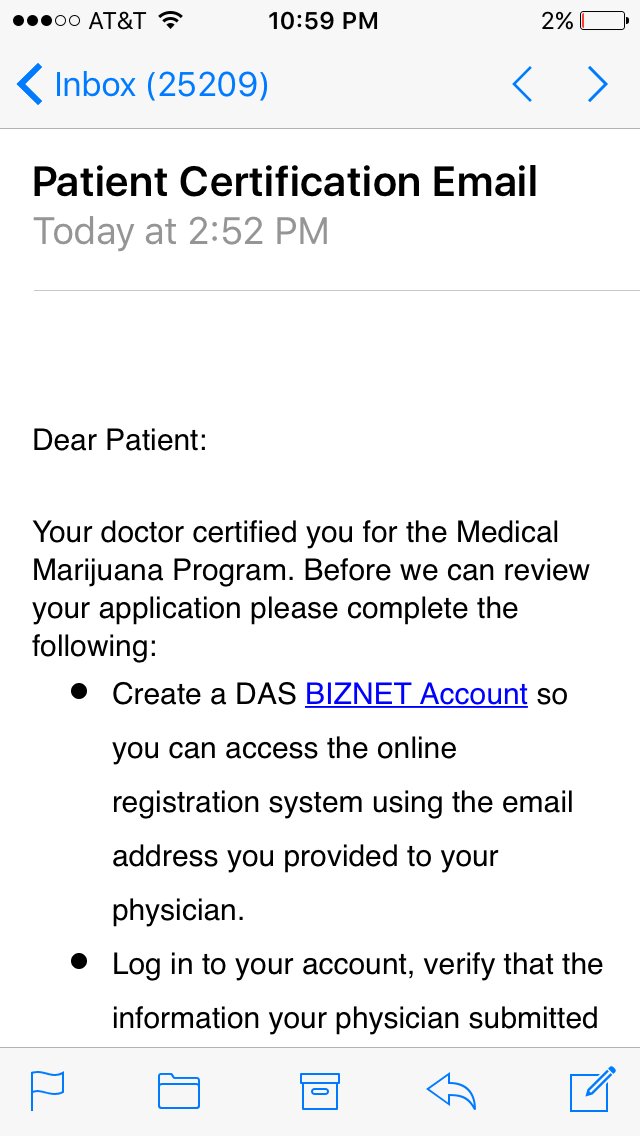 pretendlife's tweet photo. FINALLY a doctor has prescribed me exactly what I need. Thank you CT for approving of medical marijuana and providing the access I need to stop my brain from being in hyper speed! https://t.co/6waHacBR9x
