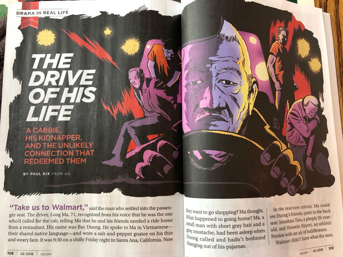 I always enjoy Reader’s Digest, but I was particularly happy to see an illustration by my friend <a href="/f_francavilla/">Francesco Francavilla</a> in the February issue. Great work, Francesco--and congrats for cracking this new market!