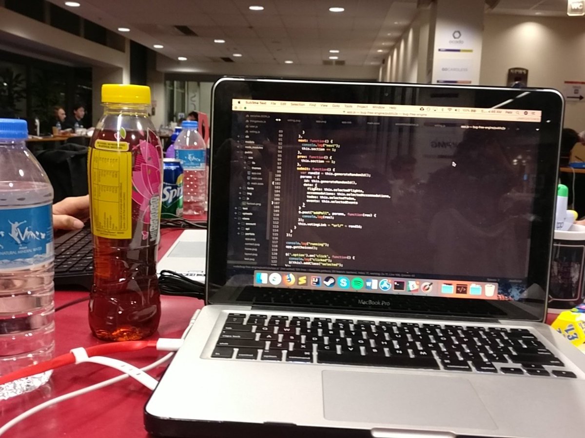 Pablo_Gamito's tweet photo. #ICHack18 almost 5am and still going! 😴 https://t.co/gN7JpkNjoV