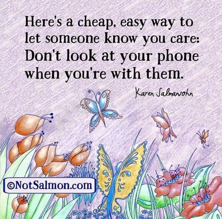 Familywellnessc's tweet photo. Nice one! #simplebuttrue #truth #connection #facetoface #showyoucare #friendship #attention #presentmoment #beinthenow https://t.co/56BN88vHEo