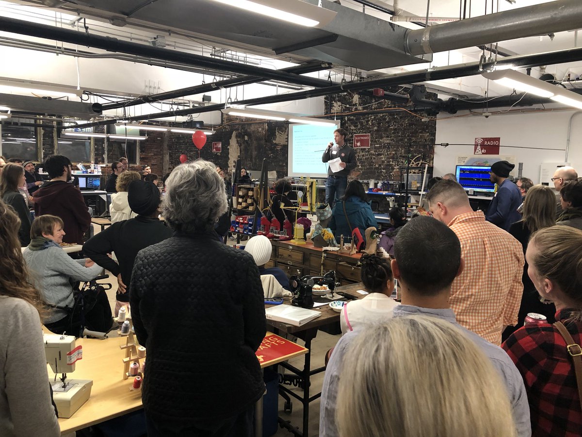 benberkowitz's tweet photo. 300 nametags gone in an hour @MakeHaven opening. 10 new members joined and whole lot of new friends. Congratulations @JRLogan https://t.co/T1GLLfw3xP