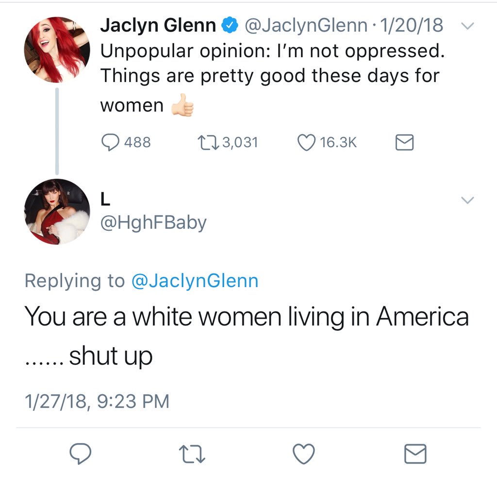 JaclynGlenn's tweet photo. My point exactly... https://t.co/EL8BJJ70Ck