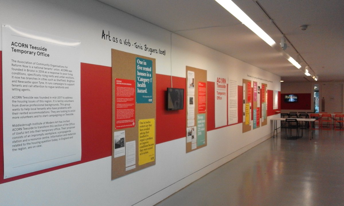 AcornTeesside's tweet photo. Our exhibition/work space is now open at @mimamodernart - office of useful art L1 https://t.co/XVkGPnhlYP