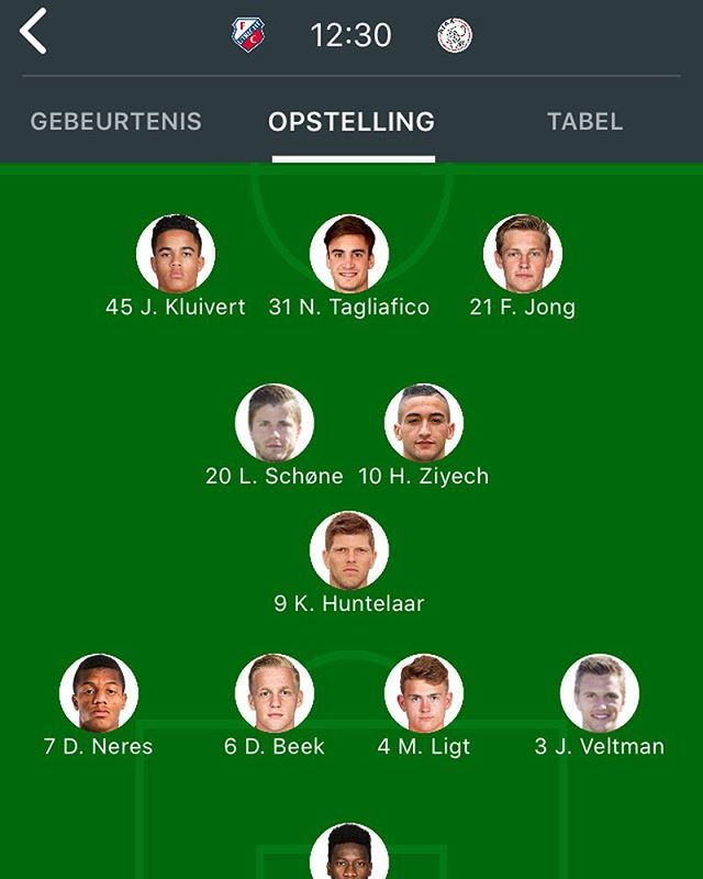 Voetbal_Gein's tweet photo. Fantasie opstelling #Ajax door foutje in #FotMob app 😂 #utraja  #fcutrecht #fcutreg #afcajax https://t.co/BL12KpJLYc https://t.co/dtd3eWryDF
