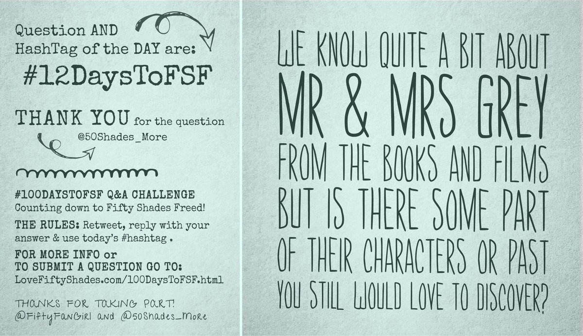 ZoyaKaye's tweet photo. Thanks @50Shades_More for the #FiftyShadesFreed Countdown Question 🖤 Just Retweet, Answer &amp; Use the #12DaysToFSF tag ➡️ https://t.co/saSm4Nt7xs ☺️ #DakotaJohnson #JamieDornan #ELJames https://t.co/VZe5O6PeNn
